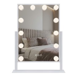 REA - Zrcadlo LED HOLLYWOOD White 30x40 (HOM-12023)