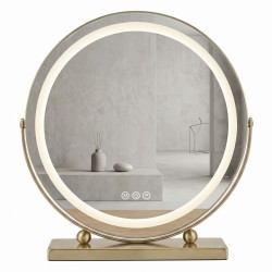 REA - Zrcadlo LED MAKE-UP L.Gold 50 cm (HOM-01810)