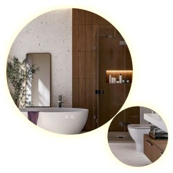 REA - Zrcadlo LED R-8040 80cm + 40cm (HOM-08531)
