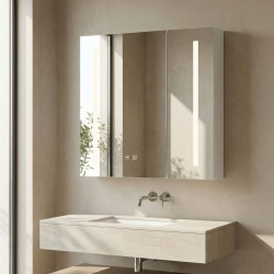 REA - Zrcadlová skříňka s LED osvětlením M1015-60 60x65 (REA-M0102)