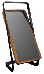 RIDDER - AKASYA kosmetické zrcátko na postavení, 105x227, černá/akácie (03118110)