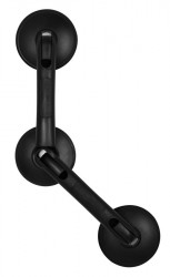 RIDDER - HANDICAP madlo odnímatelné s nastavitelným úhlem, černá mat (A0256010)