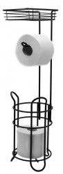 RIDDER - MILA stojan s držákem na toaletní papír, černá (2163910)
