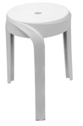 RIDDER - STAN koupelnová stolička, průměr 30cm, bílá (A176101)