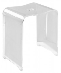 RIDDER - TRENDY koupelnová stolička 40x48x27,5cm, čirá (A211100)