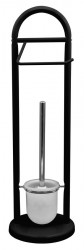 RIDDER - UNIQUE stojan s držákem na toaletní papír a WC štětkou, černá (11109410)