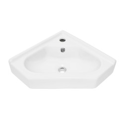 Rohové umyvadlo SAT B-Way 55x38,5 cm otvor pro baterii uprostřed SATBW5538 (SATBW5538)