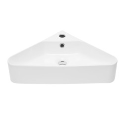 Rohové umyvadlo SAT Mood 56x34 cm otvor pro baterii, s přepadem SATM5634 (SATM5634)