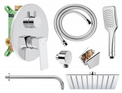 Rubineta - Podomítkový sprchový set MODENA-2F chrom (OLBAMOD625049)
