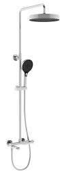 Rubineta - Sprchový termostatický nástěnný set COSY-10 + SLOUP RAINFALL, chrom (OLBACOS10RAIN)