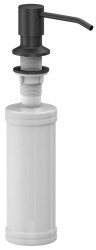 SAMONA - Zápustný dávkovač mýdla, kulatý, ABS/černá mat (31483503)