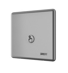 SANELA - Automatický splachovač WC s piezo tlačítkem, 24 V DC, matný nerez (SLW 01PX)