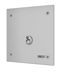 SANELA - Automatický splachovač WC s piezo tlačítkem, napájení ze sítě, nerez (SLW 01PA)