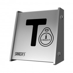 SANELA - Automaty Nástěnná čtečka kreditu RFID žetonu, matný nerez (SLZA 30C)