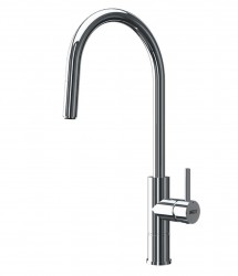 SANELA - Elektronická dřezová baterie s výsuvnou koncovkou, bateriové napájení, chrom (SLU 68B)