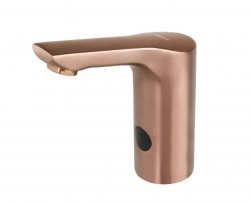 SANELA - Elektronický umyvadlový ventil, bateriové napájení, růžové matné zlato (SLU 62FXB)