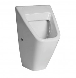 SANELA - Keramika Pisoár Villa, s radarovým splachovačem, zadní přívod vody, bateriové napájení 6 V, Bluetooth, bílá (SLP 12RB)