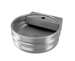 SANELA - Kulaté umyvadlo KEG, 1 otvor pro baterii, nerez (SLUN 77A)