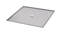 SANELA - Nerezová sprchová vanička 1000x1000 mm, antislip (SLSN 10)