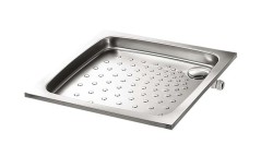 SANELA - Nerezová sprchová vanička 800x800 mm, antislip (SLSN 07)