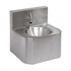 SANELA - Nerezová umyvadla Nerezové závěsné umyvadlo s elektronikou ALS, pro přívod studené a teplé vody, 6V (SLUN 72EB)