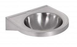 SANELA - Nerezová umyvadla Umyvadlo bezbariérové 500x490 mm, bez otvoru pro baterii, matná nerez (SLUN 47X)