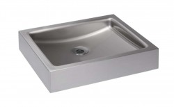 SANELA - Nerezová umyvadla Umyvadlo na desku, 40x35 cm, bez přepadu, nerez (SLUN 73A)