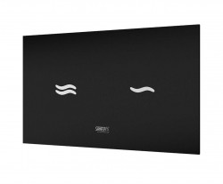 SANELA - Nerezová WC Elektronické dotykové ovládání pro splachování WC, do montážního rámu SLR 21, černé sklo/bílá (SLW 30E)