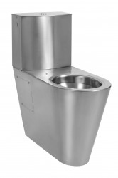 SANELA - Nerezová WC WC kombi pro tělesně postižené, antivandal, nerez (SLWN 16)