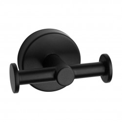 SANELA - Nerezové doplňky Dvojitý háček, matná černá (SLZD 04N)