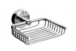 SANELA - Nerezové doplňky Nerezová mýdlenka s držákem, lesklá nerez (SLZD 18)