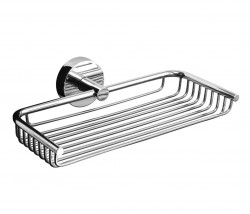 SANELA - Nerezové doplňky Nerezová mýdlenka s držákem, lesklá nerez (SLZD 19)