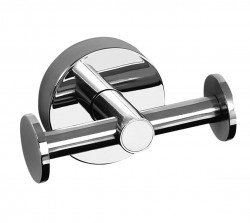 SANELA - Nerezové doplňky Nerezový dvojitý háček, lesklá nerez (SLZD 04)