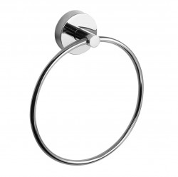 SANELA - Nerezové doplňky Nerezový kruhový držák na ručník, lesklá nerez (SLZD 05)