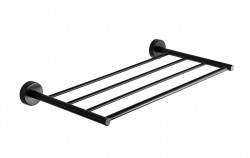 SANELA - Nerezové doplňky Polička na ručníky, délka 60 cm, matná černá (SLZD 35N)