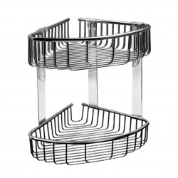 SANELA - Nerezové doplňky Polička rohová drátěná, lesklá nerez (SLZD 28)