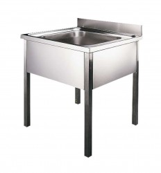 SANELA - Nerezové dřezy Nerezový dřez 700x700x850 mm, na podstavných nohách (SLUN 15)