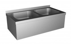 SANELA - Nerezové dřezy Nerezový dřez 870x440 mm, s opláštěním (SLUN 06)