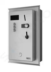 SANELA - Nerezové příslušenství Vestavěný mincovní automat pro 1-3 sprchy, interaktivní ovládání (SLZA 01NZ)