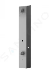 SANELA - Nerezové sprchové panely Nástěnný sprchový panel na RFID žetony, směšovací baterie, matný nerez (SLZA 32)