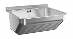 SANELA - Nerezové výlevky Závěsná výlevka 55x45x22 cm, s valchou, matný nerez (SLVN 08)