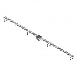 SANELA - Nerezové žlaby Nerezový štěrbinový žlábek 316L, délka 2 m (SLKN 01L)