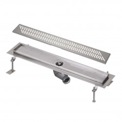 SANELA - Nerezové žlaby Sprchový žlab do prostoru, délka 95 cm, lesklá nerez (SLKN 04D)