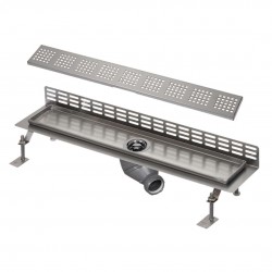 SANELA - Nerezové žlaby Sprchový žlab ke stěně, délka 115 cm, matná nerez (SLKN 08FX)