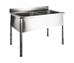SANELA - Nerezový dřez 1200x700x850 mm, na podstavných nohách (SLUN 16)