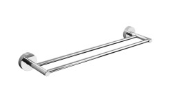 SANELA - Nerezový dvojitý držák ručníků, délka 60 cm, lesklá nerez (SLZD 11)