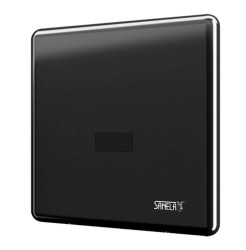 SANELA - Nerezový splachovač pisoáru s infračervenou elektronikou ALS, síťové napájení, černá (SLP 02KV)