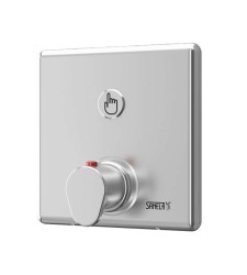 SANELA - Ovládání sprch piezo tlačítkem, s termostatem, 24 V DC, nerez (SLS 02PTA)