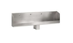 SANELA - Pisoárový žlab s elektronikou, délka 2400 mm, napájení z baterie, nerez (SLPN 05EB)