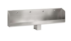 SANELA - Pisoárový žlab s elektronikou, délka 2400 mm, napájení ze sítě, nerez (SLPN 05E)